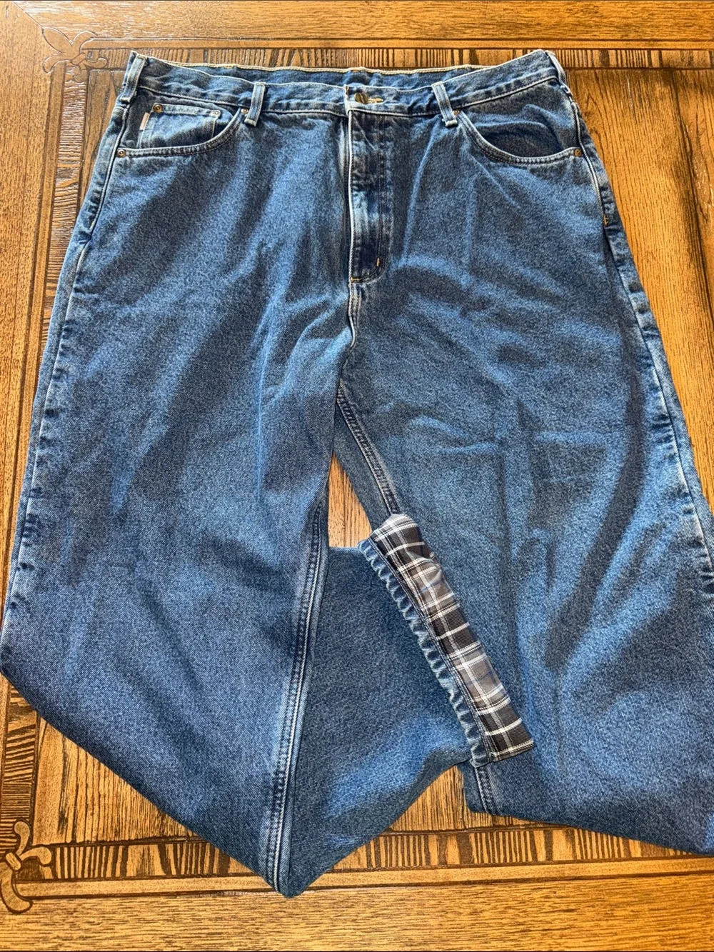 Carhartt Men’s Relaxed Fit Straight Leg Flannel Lined Jeans